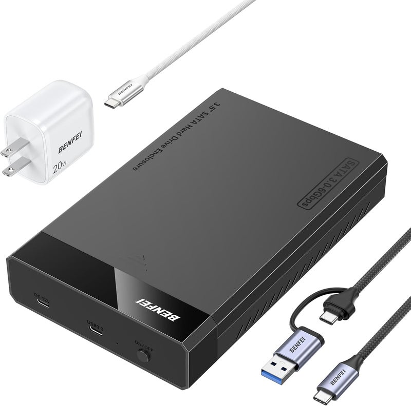 Benfei 3.5/2.5 Inch SATA HDD/SSD Enclosure, Tool-Free Design, Supports 20TB HDD & UASP - Image 1